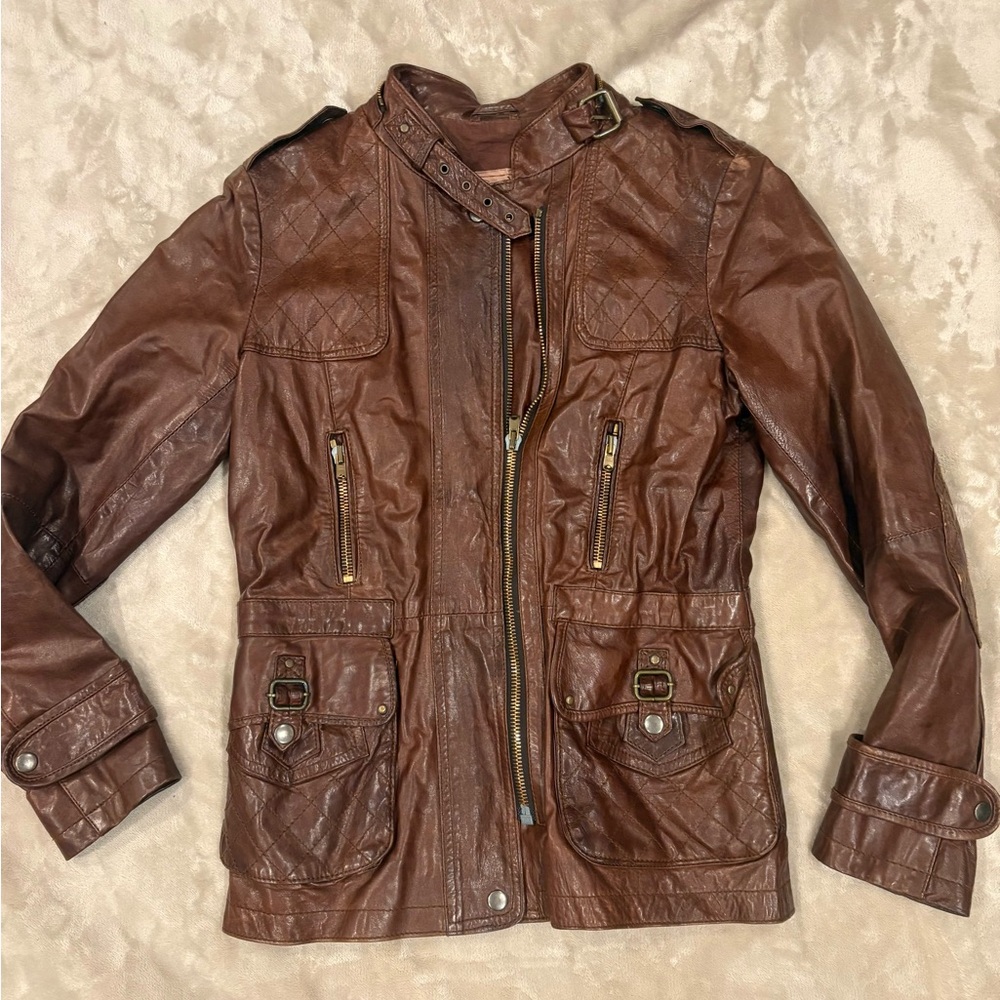 Urban Outfitters Chestnut Leather Jacket